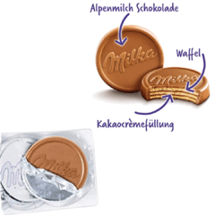 Biscoito Milka Choco Wafer Coberta E Com Recheio De Chocolate pacote - comprar online