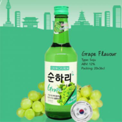 Soju Chum Churum Grape - Uva 360ml Bebida Destilada Coreana