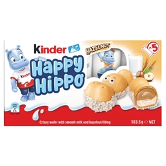 CX 5 Kinder Happy Hippo Hazelnut Wafer Recheado Importado