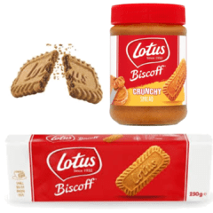 Pasta De Biscoitos Lotus Biscoff Speculoos CRUNCHY + Pacote de biscoito 250g