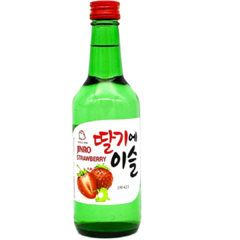 Soju Jinro 360ml 12% | Bebida Coreana Morango Lotte