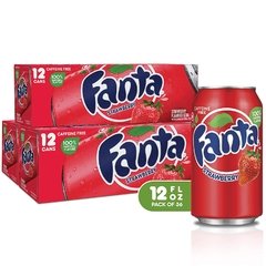 12 Lata De Refrigerantes Importados Fanta Strawberry Morango