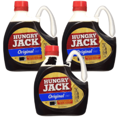3 Galão Xarope Hungry Jack Original Syrup 816ml Microondas