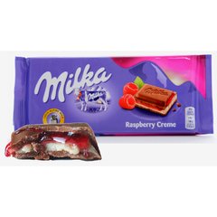 CHOCOLATES IMPORTADOS POLÔNIA - MILKA - RASPBERRY CREME 100G