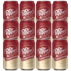 Dr Pepper Cream Soda Refrigerante 12 Latas Importado Eua