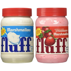 Marshmallow De Colher Pote Fluff Melhor Do Mundo Kit 2 Sabor morango e tradicional