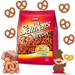 3 Biscoito Brezel Lorenz Saltletts Pretzel - 150g Alemao - comprar online