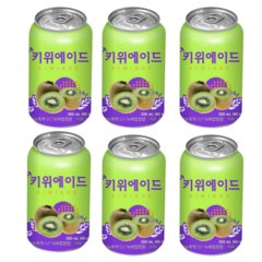 6 Refrigerante Kiwiade Sabor Kiwi Importado Coreia 350ml