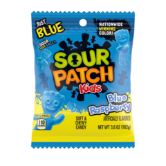 Bala De Goma Azedas Sour Patch Kids Blue Raspberry Importado