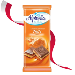 Chocolate Europeu Alpinella Toffee Importado Polonia 100g