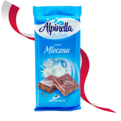 Chocolate Europeu Alpinella Milk Choco Importado Polonia 100g