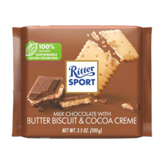 Chocolate Ritter Sport Butter Biscuit Cocoa Creme Alemanha