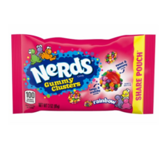 Pacote Bala Nerds Gummy Rainbow Cluster Goma Com Nerds