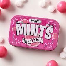 Pastilhas Balas Mints Bubblegum Canela Big Sky Lata 50g - comprar online