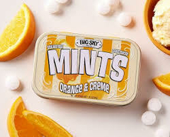 Pastilhas Balas Mints Orange & Creme Canela Big Sky Lata 50g na internet