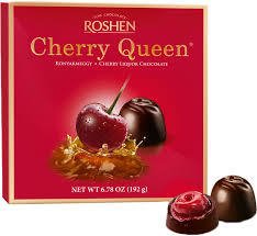 Cherry Queen - Chocolates recheados com Cereja e Licor - Importado 108g