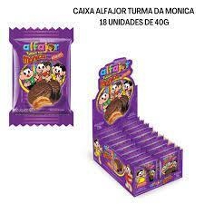 Cx 18 Un De Alfajor Da Mônica Original Doce De Leite