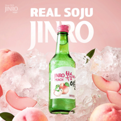 Soju Jinro Peach Pessego 360ml 12% | Bebida Coreana