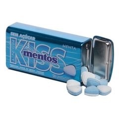 Mentos kiss lata mint Menta 35g com 50un