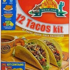 Kit 12 Tacos Cantina Mexicana Com Molho E Temperos Importado