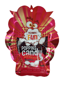 Bala Explosiva Towa Popping Candy Morango 30g C/20 Sachês