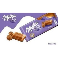 MILKA NOISETTE - CHOCOLATE COM CREME DE AVELÃ - IMPORTADO POLÔNIA