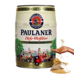 Barril Cerveja Paulaner Hefe Weissbier Naturtrub 5 Litros