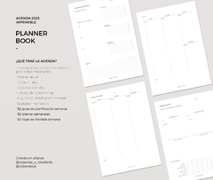 Agenda Planner Book 2023 - IMPRIMIBLE - tienda online