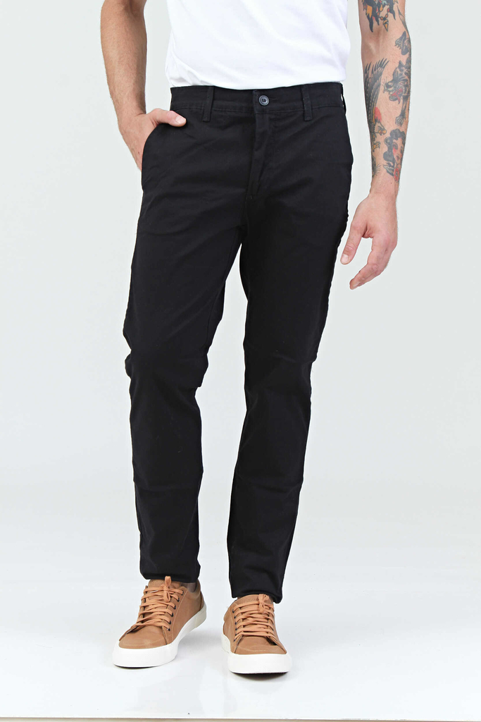 Pantalón chino negro hot sale