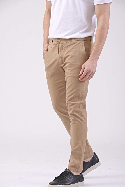 Pantalón chino Skinny Camel