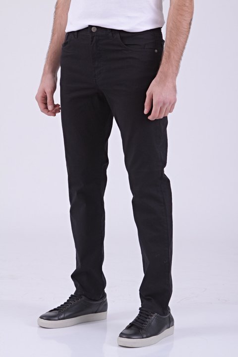 Pantalón de gabardina Negro