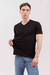 Remera escote en V con lycra Slim Fit Negra en internet