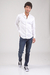 Camisa lisa con spandex blanca - tienda online