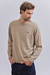 Sweater cuello redondo Beige - tienda online