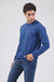 Sweater cuello redondo azul (solo talle S) - comprar online