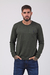 Sweater cuello redondo verde militar - comprar online