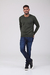 Sweater cuello redondo verde militar - Bravo Jeans