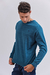 Sweater cuello redondo Petróleo - tienda online