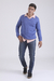 Sweater cuello V azul (Sólo talle L) - Bravo Jeans