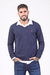 Sweater cuello V azul - tienda online