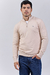 Sweater Medio Cierre Beige - tienda online