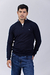Sweater Medio Cierre Azul Marino - tienda online
