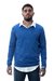 Sweater Escote en V Azul (Solo talle L) en internet