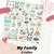 Kit 5 Papéis Scrap Dupla Face - MY FAMILY 30,5x30,5cm - My Memories Crafts