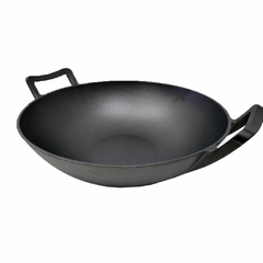 Wok Sarten Hierro Fundido Con Asas 33 Cm Hornalla Fuego OPALO - comprar online