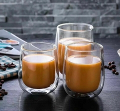 Vaso Taza X 2 Unid Doble Vidrio Tipo Bodum Square 80ml Café - comprar online