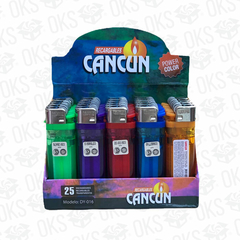 Encendedores cancun transparente x 25 u - comprar online