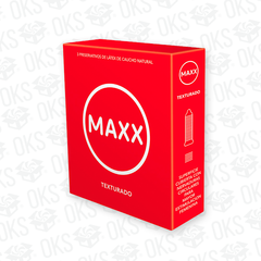 Preservativo Maxx Texturado X3u Rojo