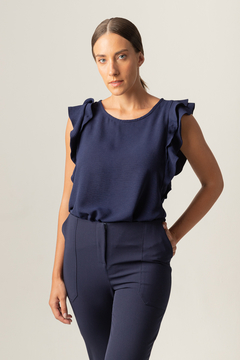 Calça feminina com bolso chapado com acabamento inteiro e elástico atrás (REF. 864) - Fashion Vip 