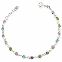 PUO285 PULSERA MULTICOLOR PLATA 925